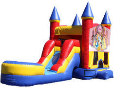 5-in-1 Castle Combo with Slide (Wet) - Princesses 5-in-1 Castle Combo with Slide (Wet) - Princesses