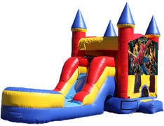 5-in-1 Castle Combo with Slide (Wet) - Spiderman 5-in-1 Castle Combo with Slide (Wet) - Spiderman