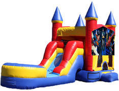 5-in-1 Castle Combo with Slide (Wet) - Superheroes 5-in-1 Castle Combo with Slide (Wet) - Superheroes