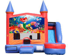 6-in-1 Castle Combo with Slide (Wet) - Little Mermaid 6-in-1 Castle Combo with Slide (Wet) - Little Mermaid