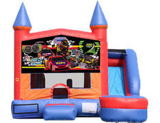 6-in-1 Castle Combo with Slide (Wet) - Race Cars 6-in-1 Castle Combo with Slide (Wet) - Race Cars