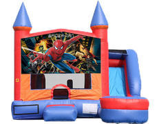6-in-1 Castle Combo with Slide (Wet) - Spiderman 6-in-1 Castle Combo with Slide (Wet) - Spiderman