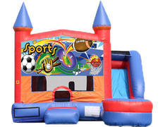 6-in-1 Castle Combo with Slide (Wet) - Sports 6-in-1 Castle Combo with Slide (Wet) - Sports