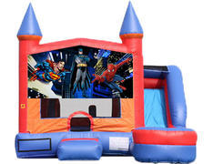 6-in-1 Castle Combo with Slide (Wet) - Superheroes 6-in-1 Castle Combo with Slide (Wet) - Superheroes