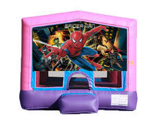 Pink & Purple Bounce House - Spiderman Pink & Purple Bounce House - Spiderman