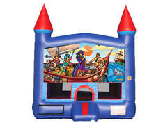 Blue & Red Castle Bounce House - Pirates Blue & Red Castle Bounce House - Pirates